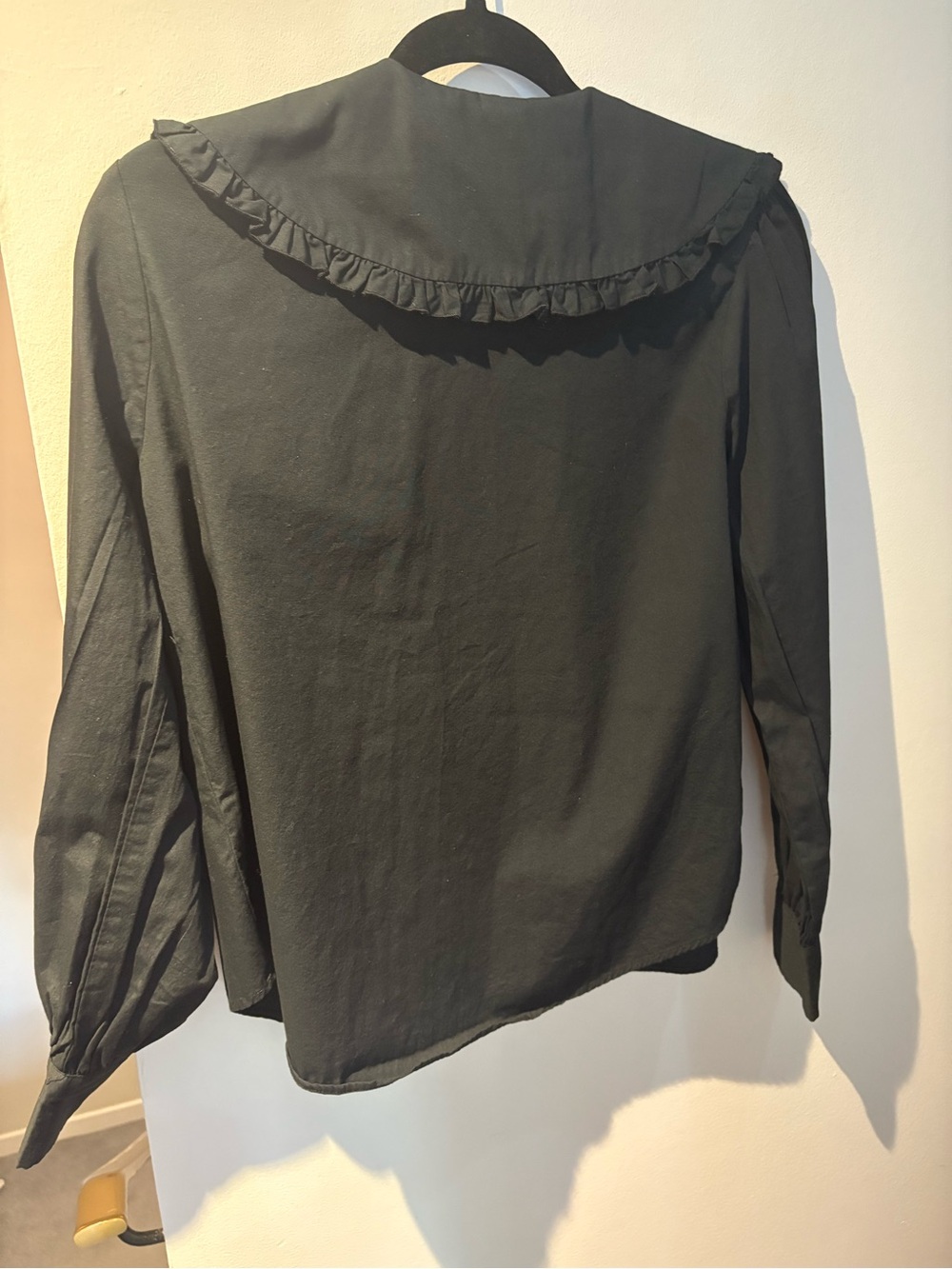 H&M Black Ruffle Collar Jacket - Picture 5 of 7